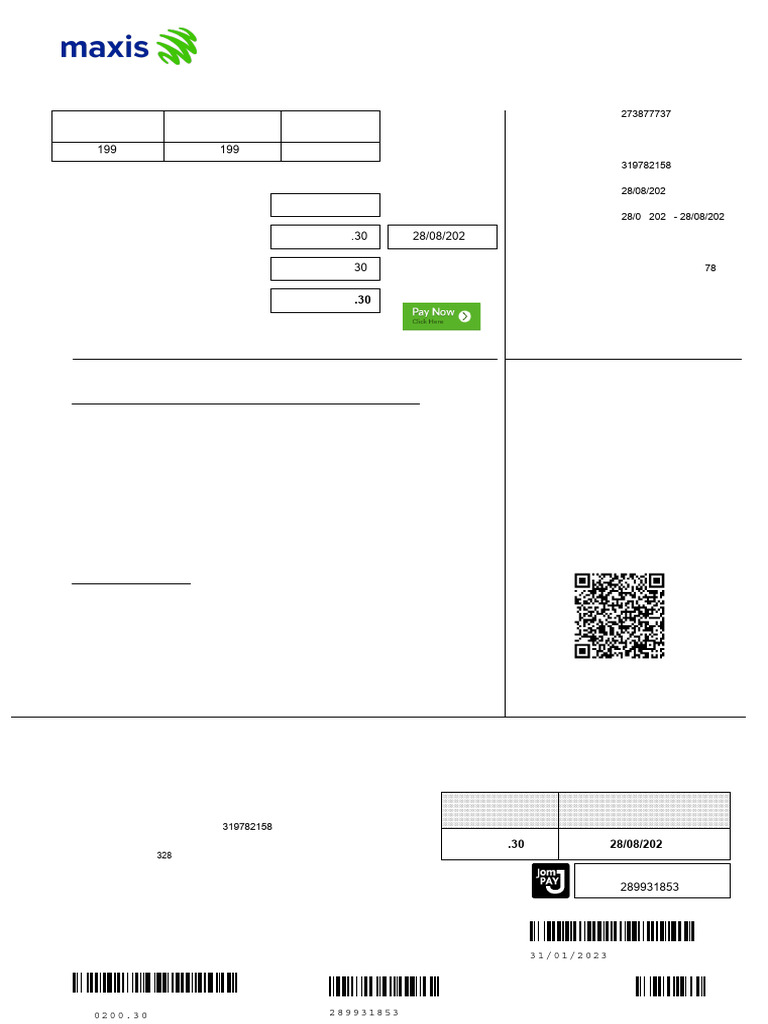 Maxis Invoice and Payment Details | PDF | Corruption