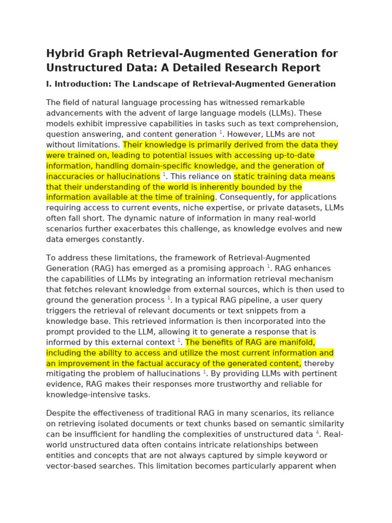 Hybrid Graph RAG for Unstructured Data | PDF | Information Retrieval ...