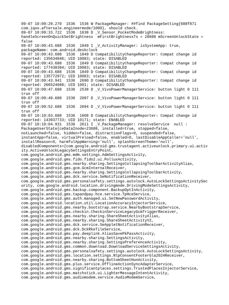 Android Package Manager Logs Analysis | PDF | Computer Architecture ...
