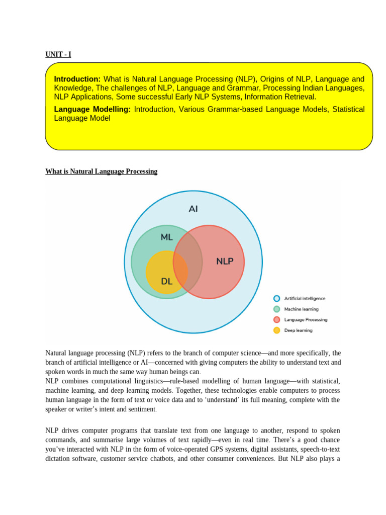 Overview of Natural Language Processing | PDF | Neuro Linguistic ...