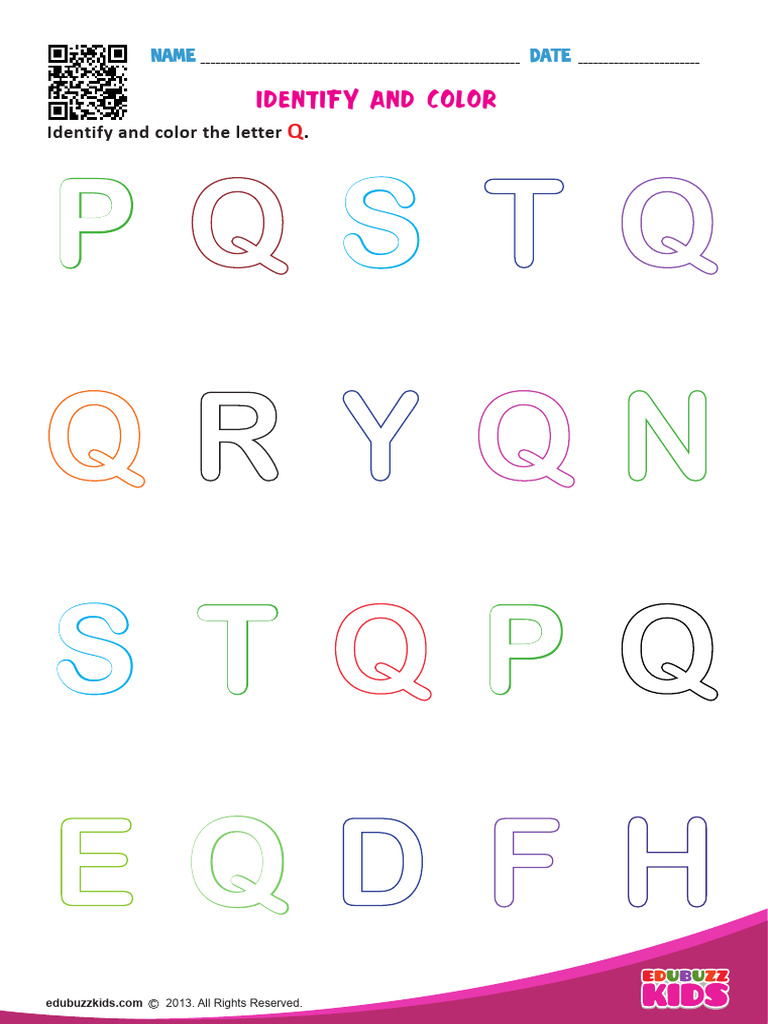 Letter Q Coloring Activity | PDF