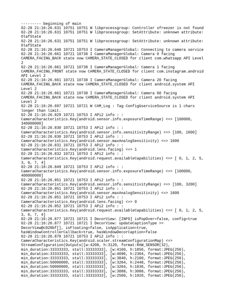 Camera and Audio Capabilities Log | PDF | Software Development | Software