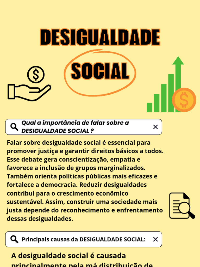 Causas e Soluções da Desigualdade Social | PDF