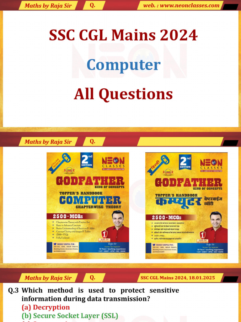 SSC CGL 2024 Computer Questions PDF | PDF
