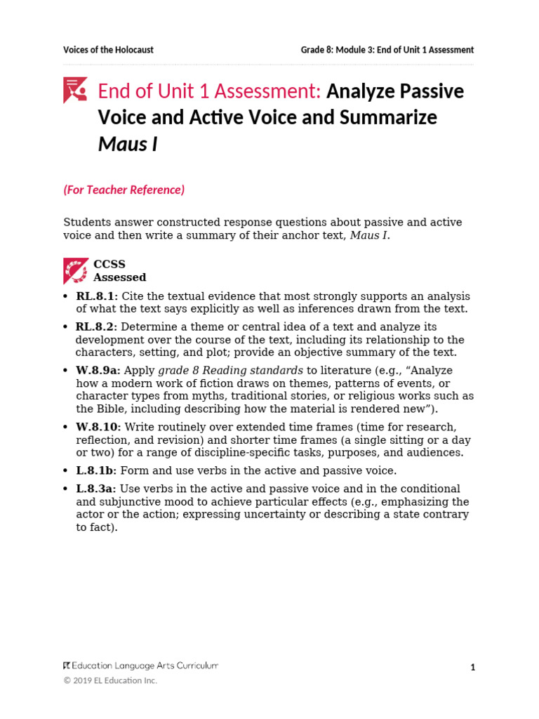 Summarizing Maus I: A Teacher's Guide | PDF