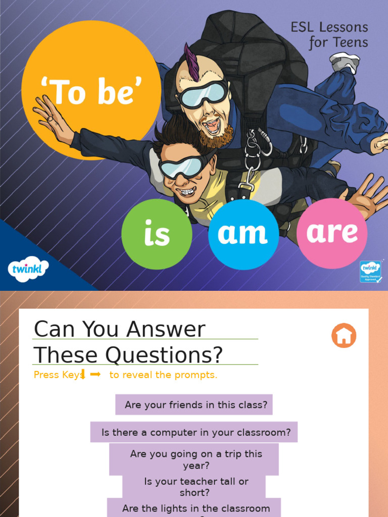 ESL Grammar: Using Am, Is, Are | PDF | Swimming