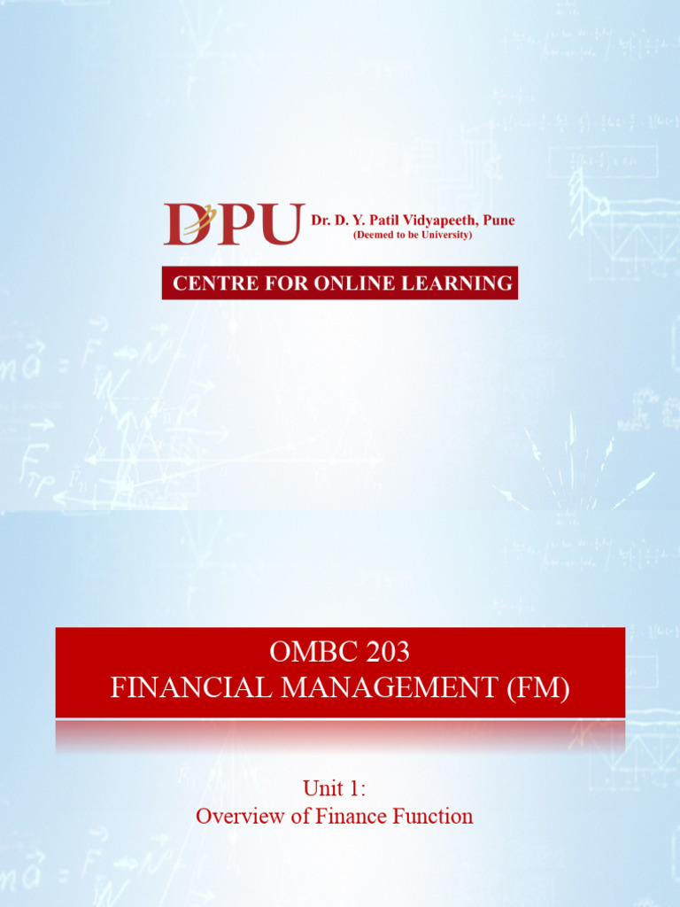 Financial Management Overview Guide | PDF | Dividend | Investing