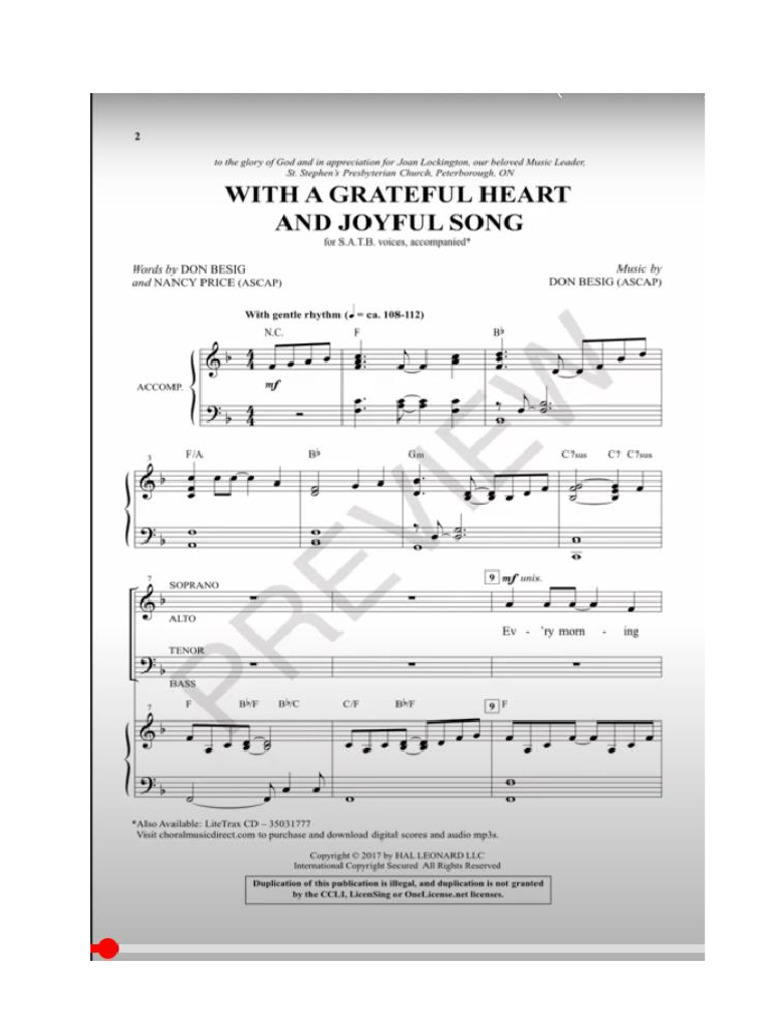 With A Grateful Heart | PDF