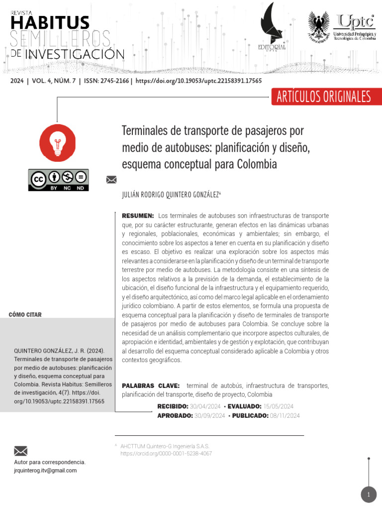 Diseño de terminales de autobuses en Colombia | PDF | Transporte ...