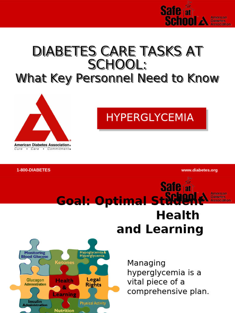 Diabetes Care Tasks for Schools | PDF | Hyperglycemia | Diabetes