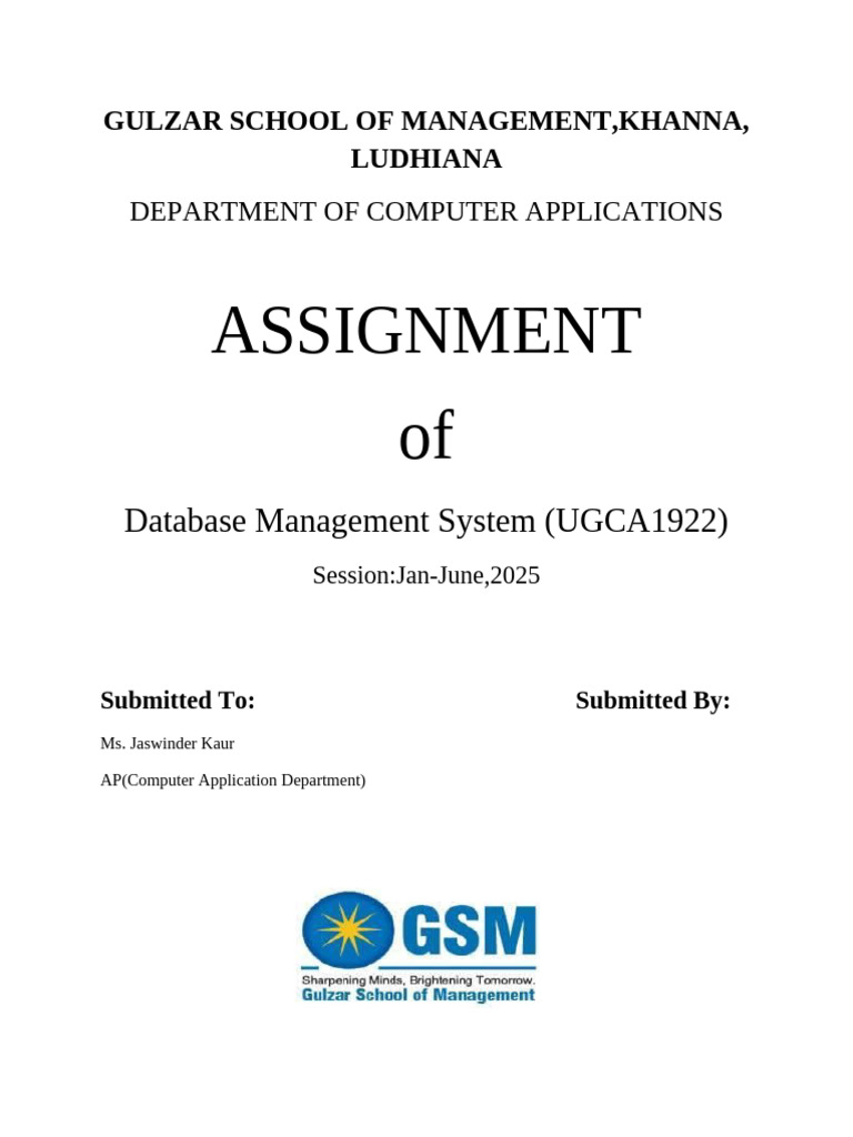 Assignment Format (1) | PDF