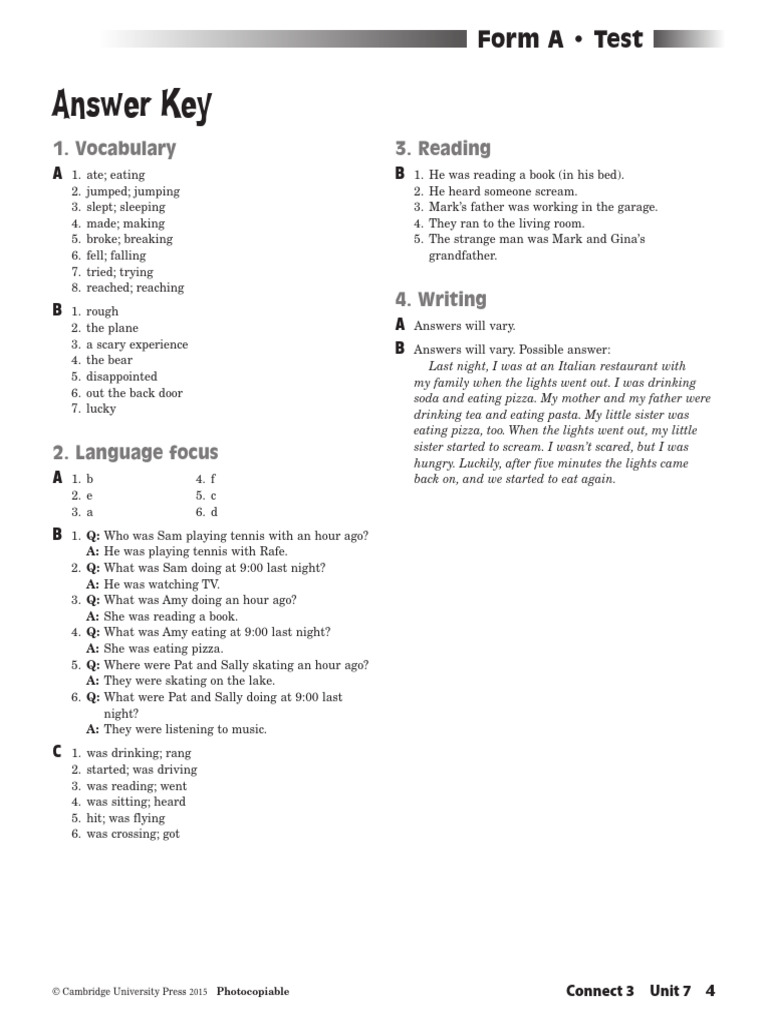 Vocabulary and Language Practice Form A | PDF