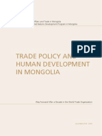 Trade Policy and Human Development IN Mongolia