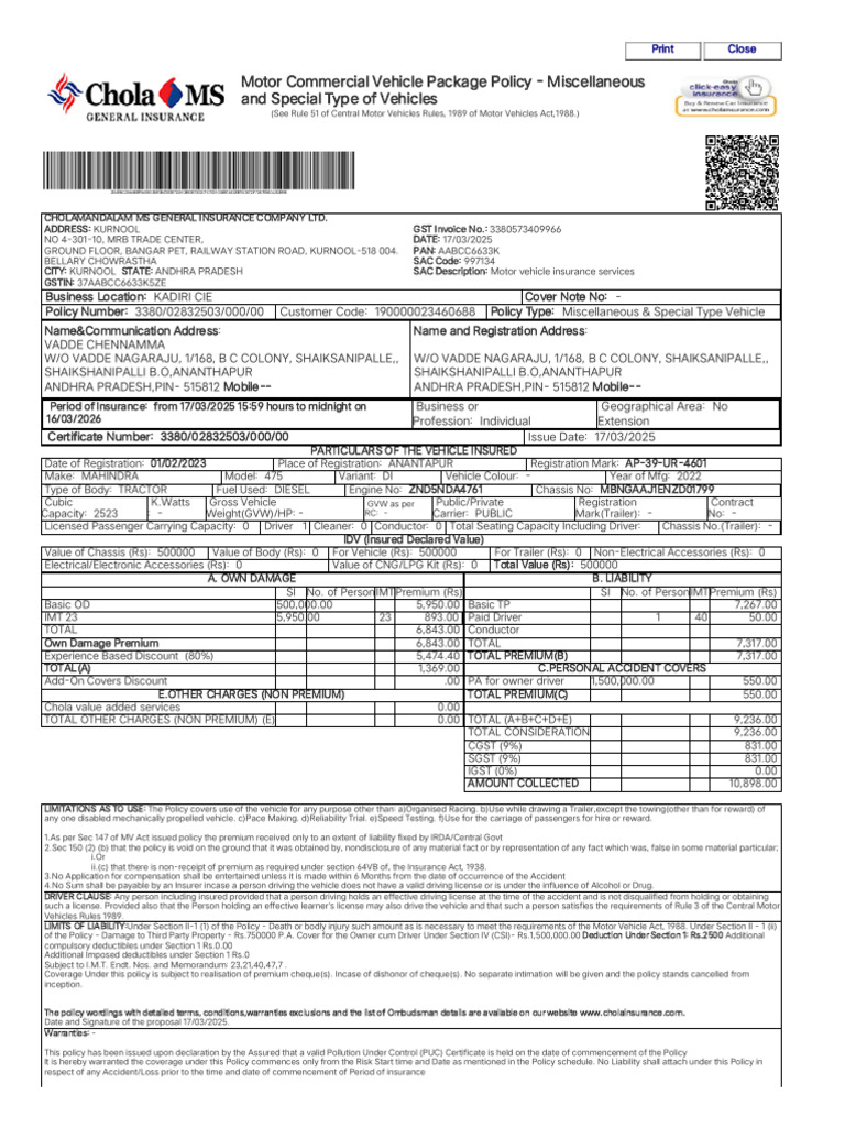 AP-39 Vehicle Registration Details | PDF | Insurance | Driver's License