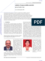 Micro Emulsion Based Synthesis of Nano Crystalline Materials