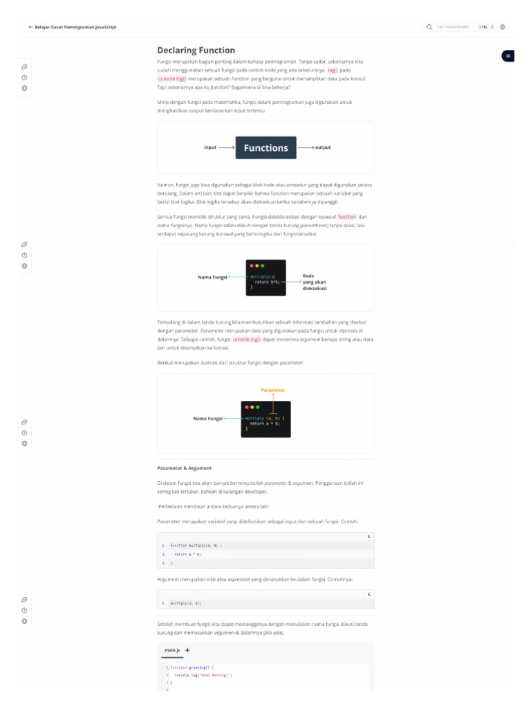 Declaring Function (Dicoding) - ScreenCapture | PDF