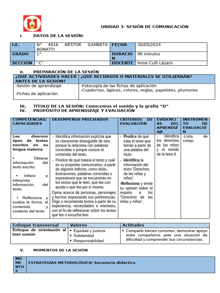 Actividades de Comunicación para 1° Grado | PDF | Aprendizaje ...