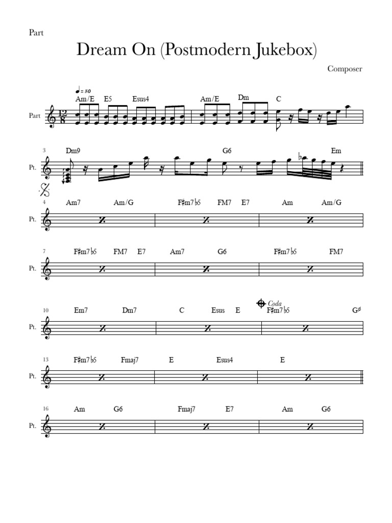 Dream On (Postmodern Jukebox) | PDF