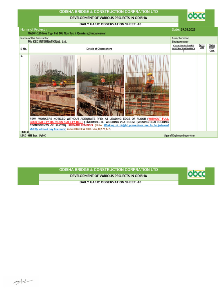 011 DAILY Observation Sheet-REPORT - 10 Gadp 6 | PDF