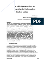 Christian Ethical Perspectives On Marriage and Family Life in Modern Western Culture