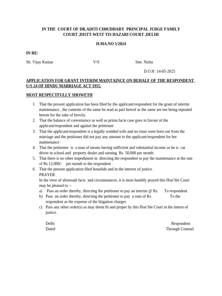 Interim Maintenance Application HMA 24 | PDF
