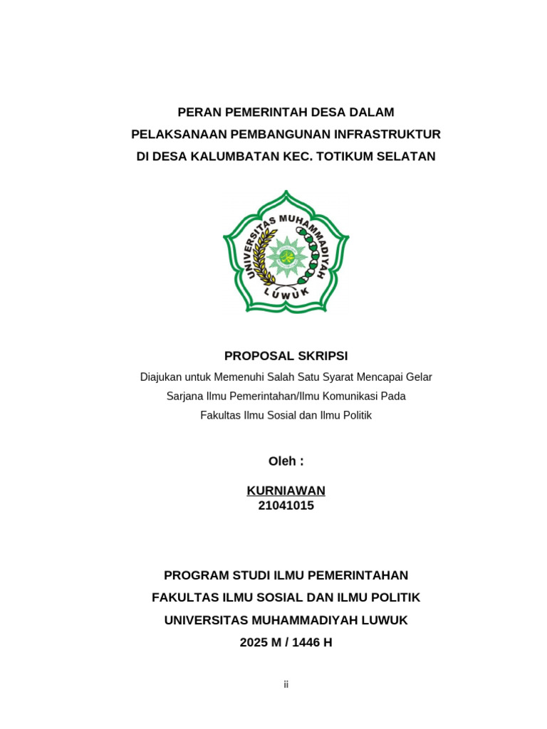 Peran Pemerintah Desa dalam Infrastruktur | PDF