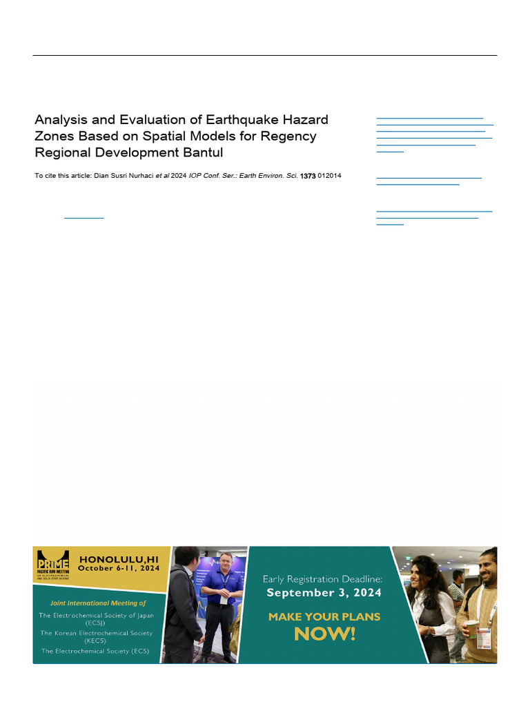 Earthquake Hazard Analysis in Bantul | PDF | Earthquakes | Volcano