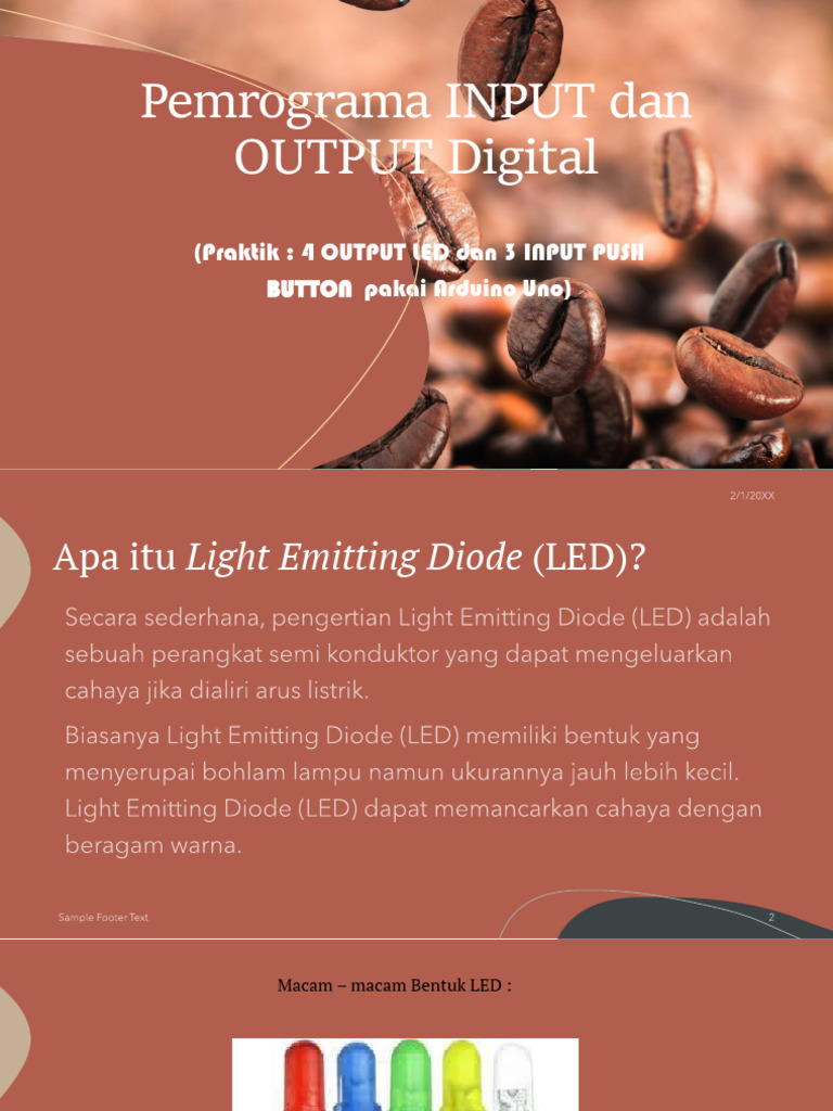 Pemrograman LED dan Push Button Arduino | PDF