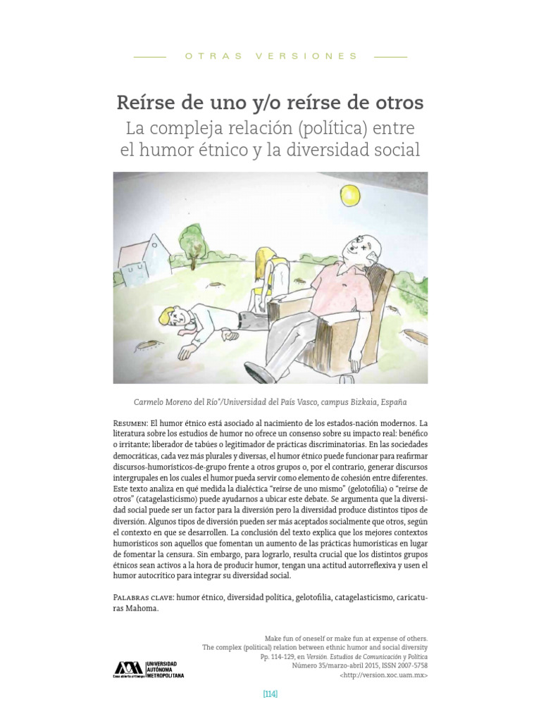Reirse de Uno y o Reirse de Otros La Com | PDF | Humor | La risa