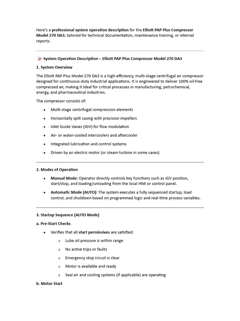 Compressor Interlock Overview: Model 270 DA3 | PDF | Manufactured Goods ...