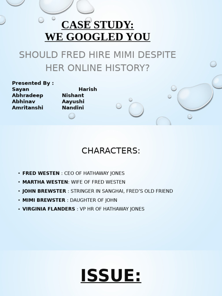 Hiring Decision: Mimi's Controversial Background | PDF