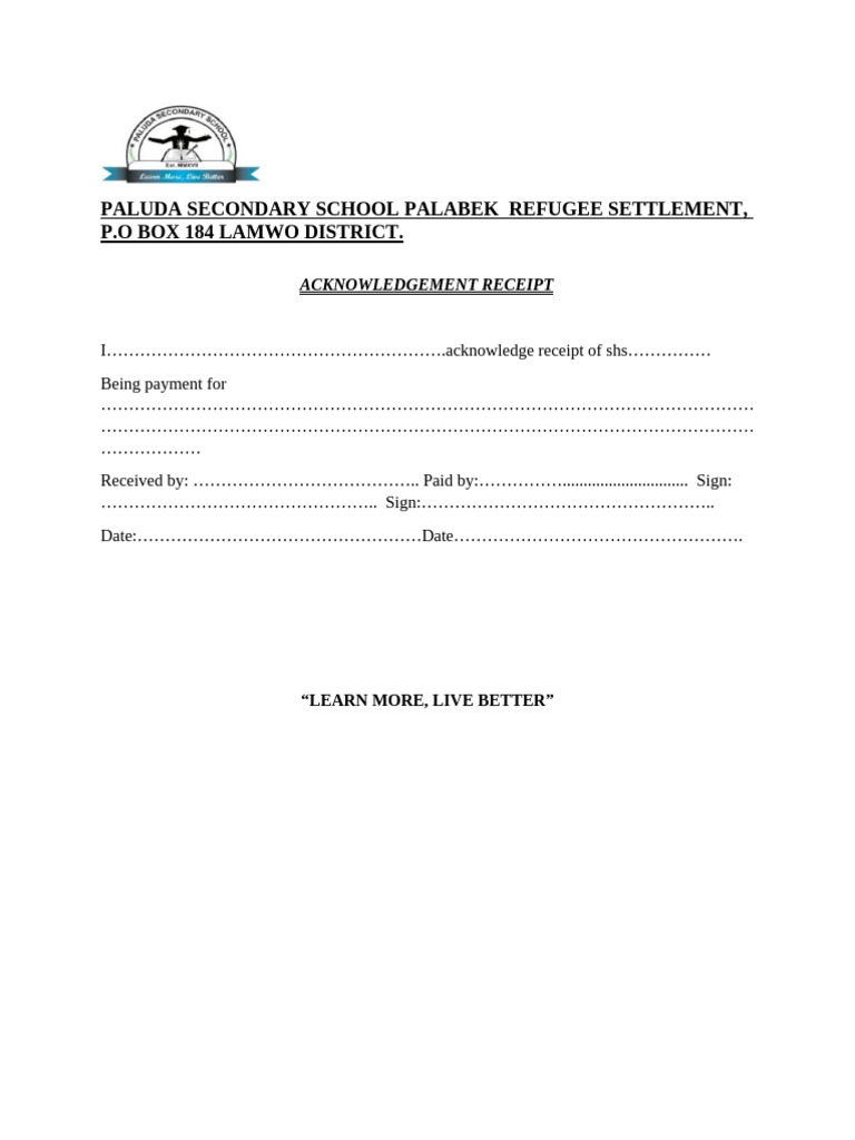 Acknowledgement Form | PDF