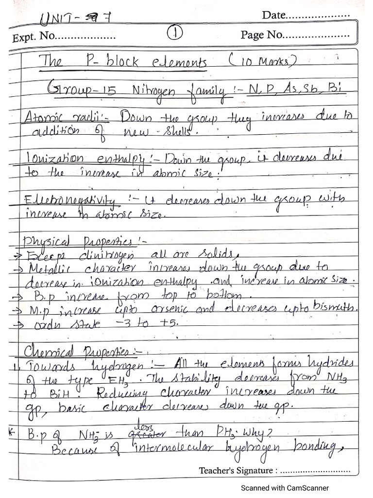 P - Block Elements | PDF