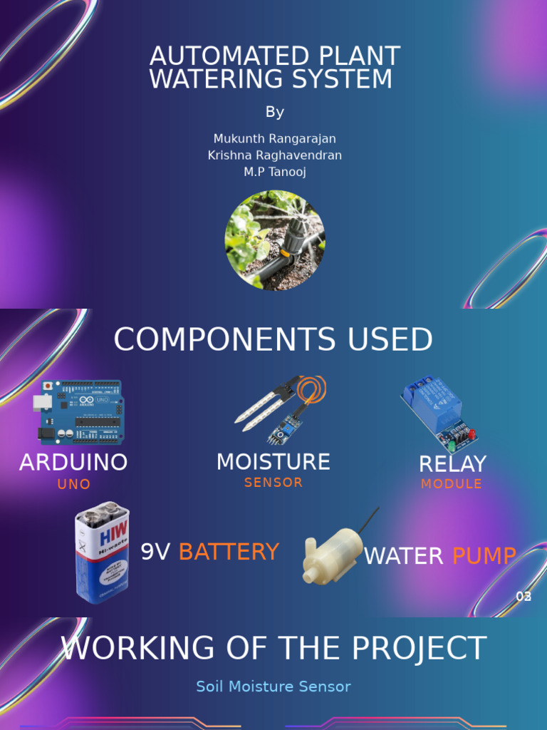 Automated Plant Watering System Using Arduino Uno.pptx[1] | PDF ...