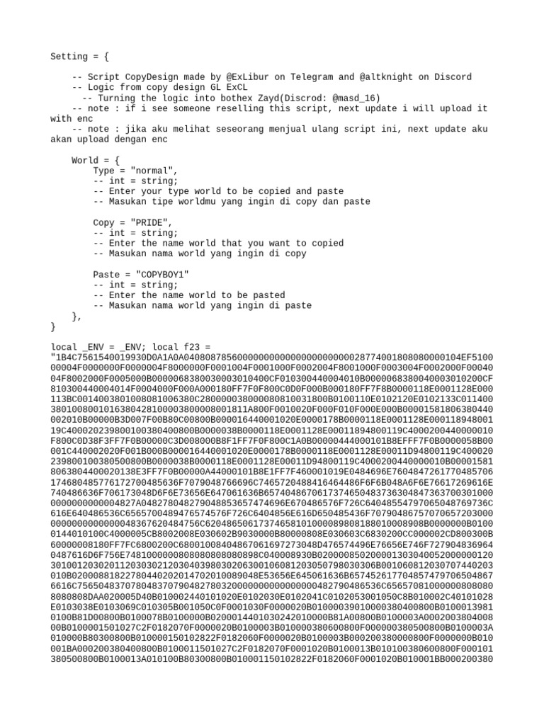 Copy Design Bothax - Lua | PDF