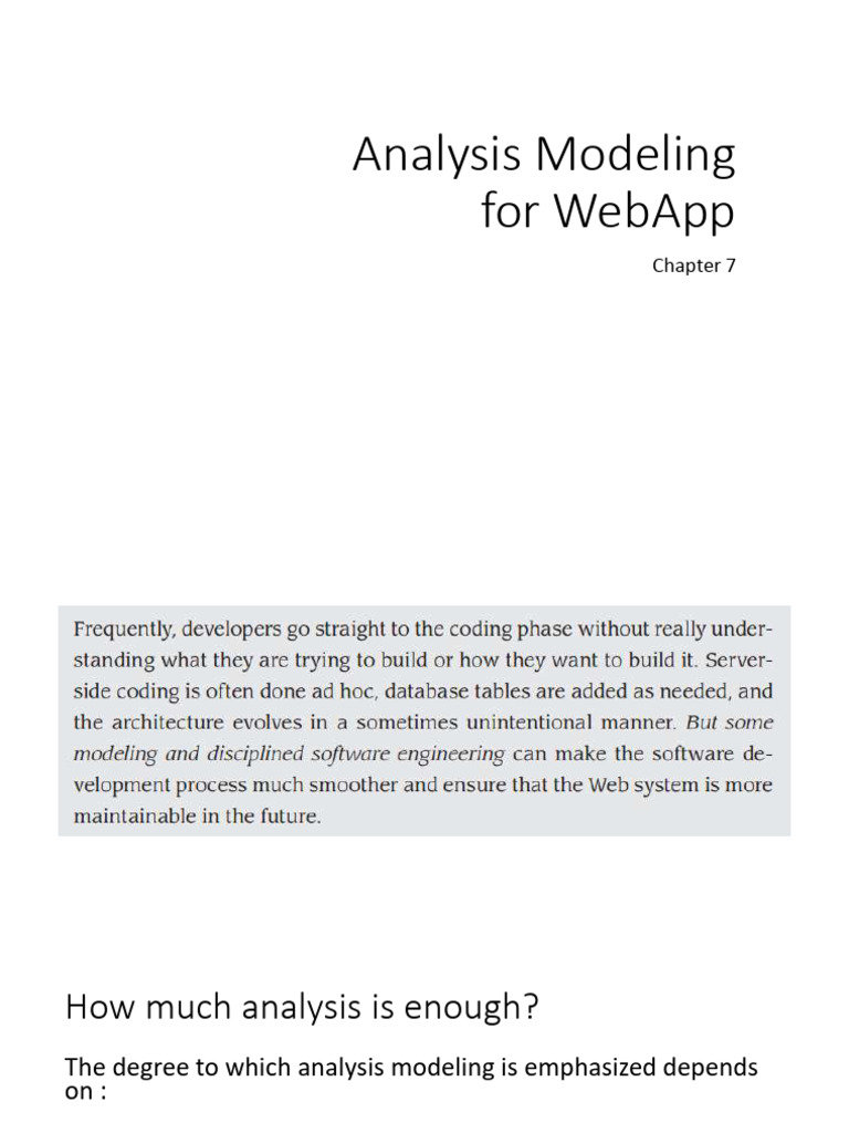 Analysis Modeling for WebApps | PDF | Use Case | Web Application