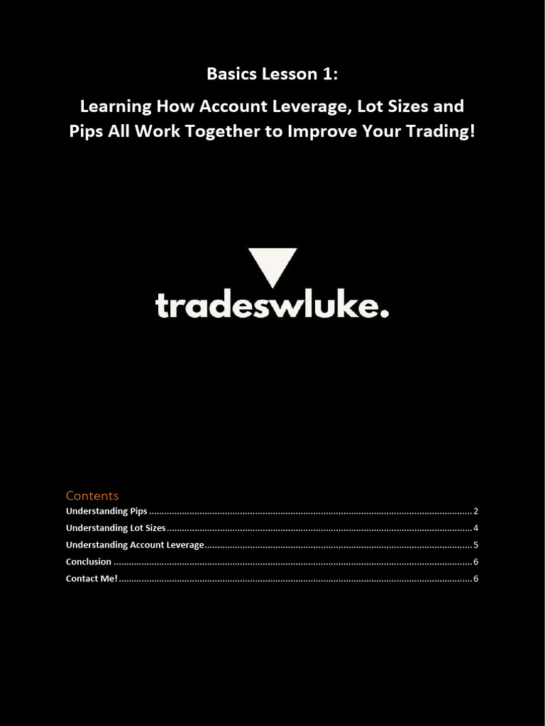 Trading Basics: Pips, Lots, Leverage | PDF | United States Dollar ...