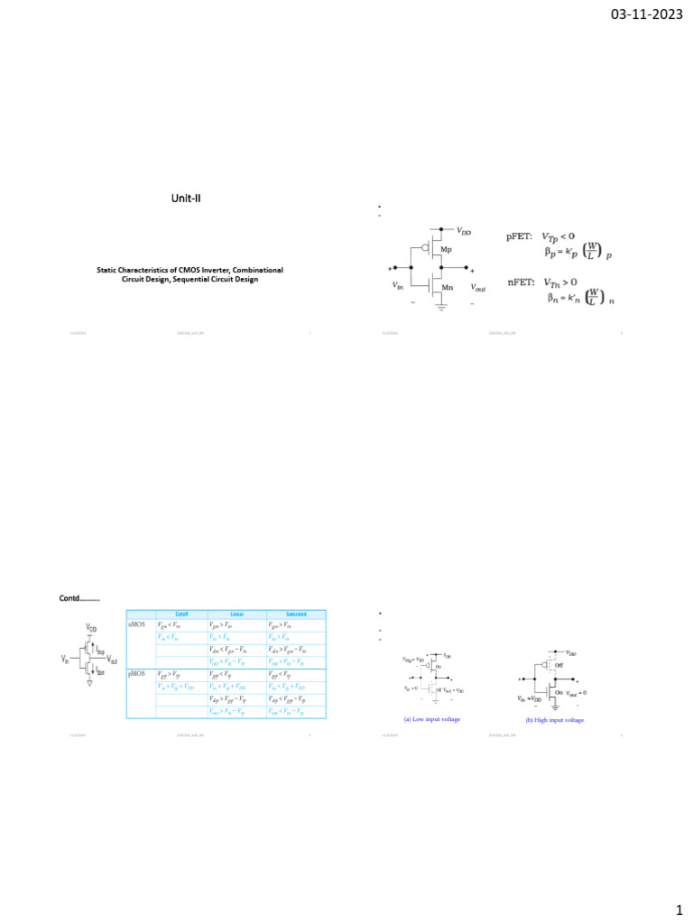 CMOS Inverter | PDF | Cmos | Electrical Circuits