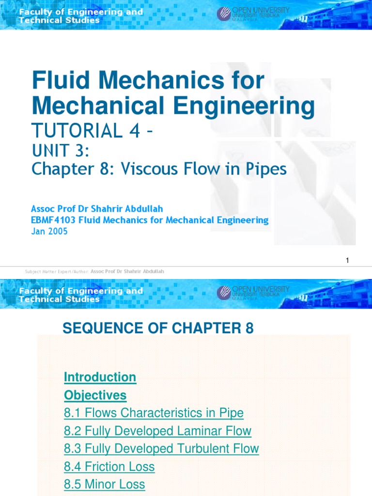 Viscous Flow in Pipes: Laminar vs Turbulent | PDF | Fluid Dynamics ...