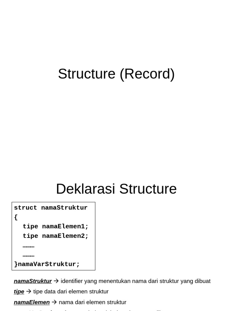 Materi 8 C++ Struktur | PDF