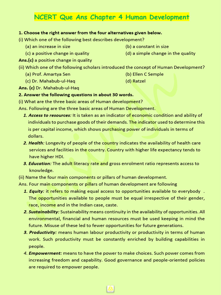 Introduction to Human Development Concepts | PDF | Sustainability ...