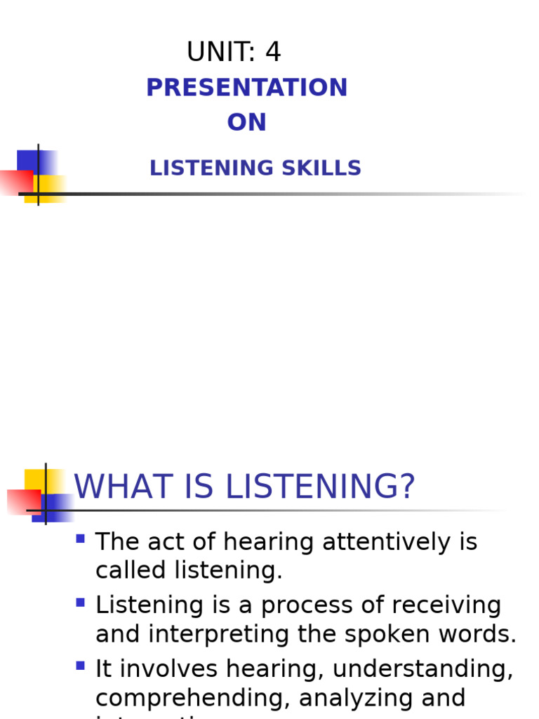 Understanding Listening Skills | PDF | Cognitive Science | Psychology