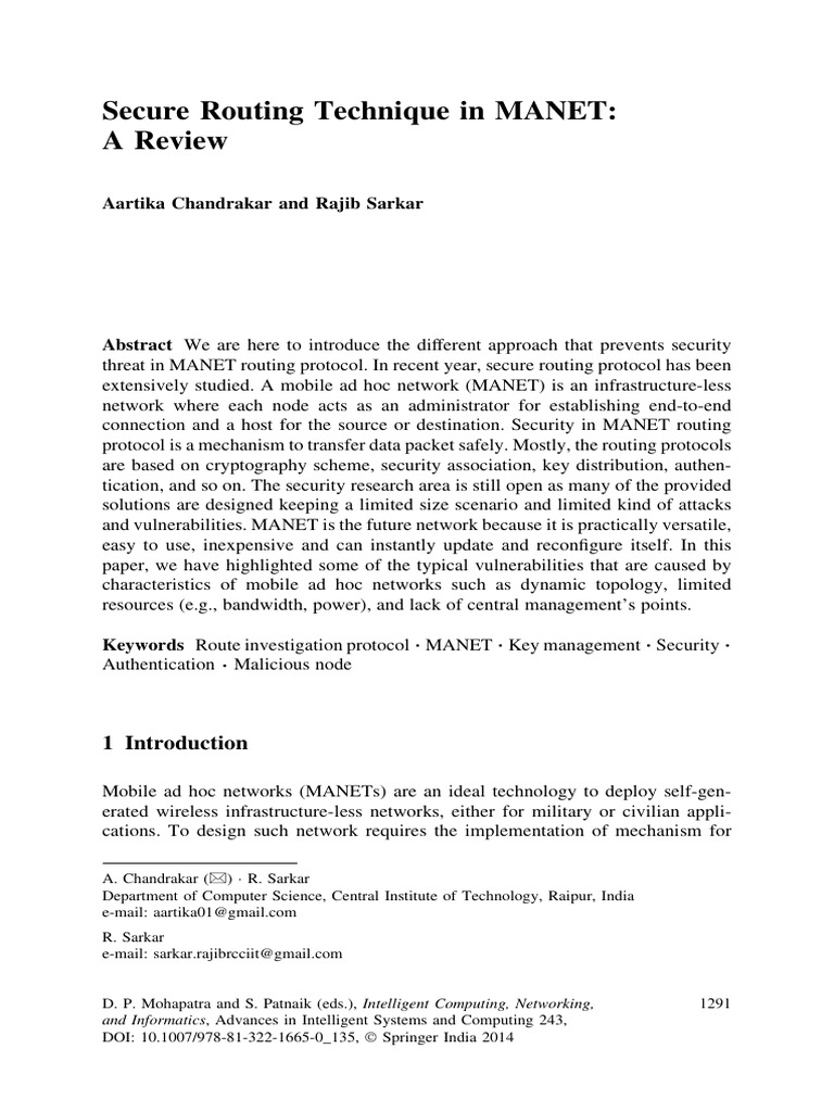57.2014-Springer-Secure Routing Technique in MANET A Review | PDF ...
