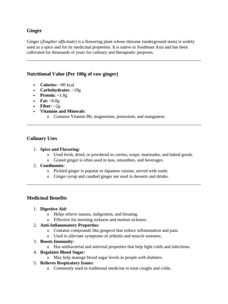 Ginger | PDF