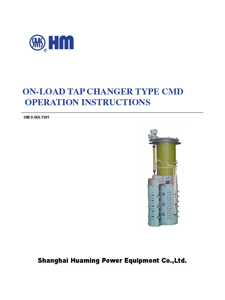 CMD On-Load Tap Changer Manual | PDF | Mechanical Engineering | Equipment