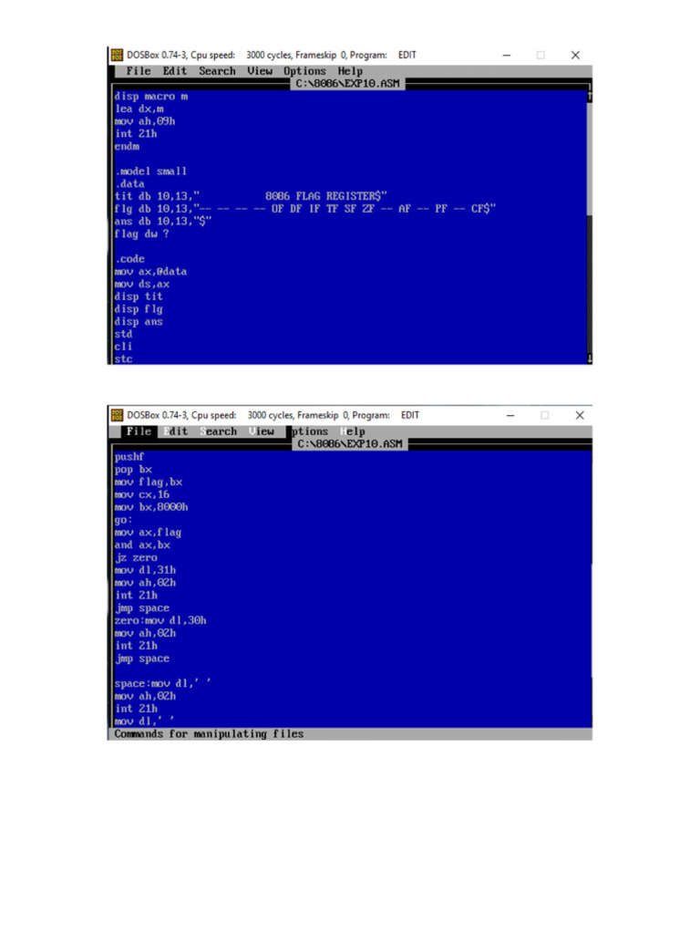 Efficient Flag Register Manipulation in Assembly | PDF