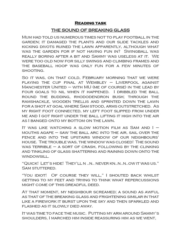 Reading Task | PDF