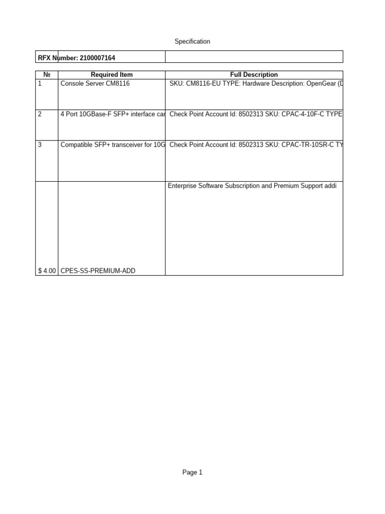 Hardware and Software Specifications | PDF