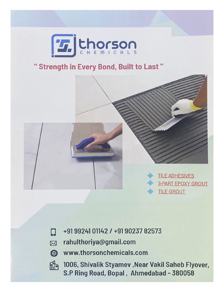 Thorson Chemical (Tiles Adhesive) | PDF