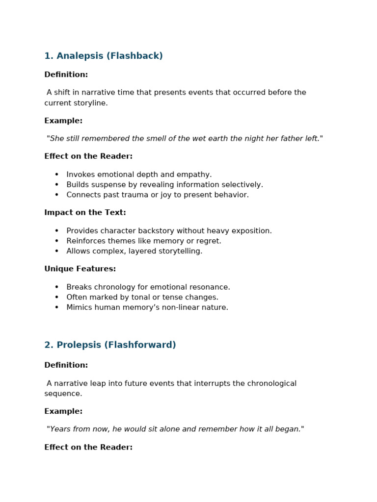 Narrative Techniques in Literature | PDF | Narration | Narrative